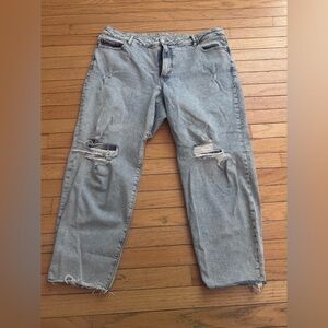 Old Navy Women's Distressed Blue Jeans